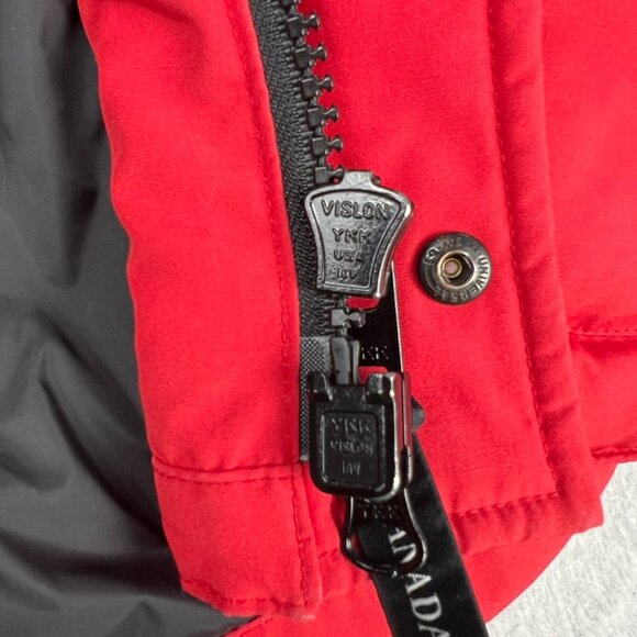 Canada Goose Red Freestyle Down Crew Vest Gilet Classic Label 4154M Size Large - Picture 11 of 16